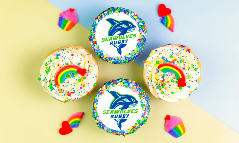 Sports Team Logos on Cupcakes