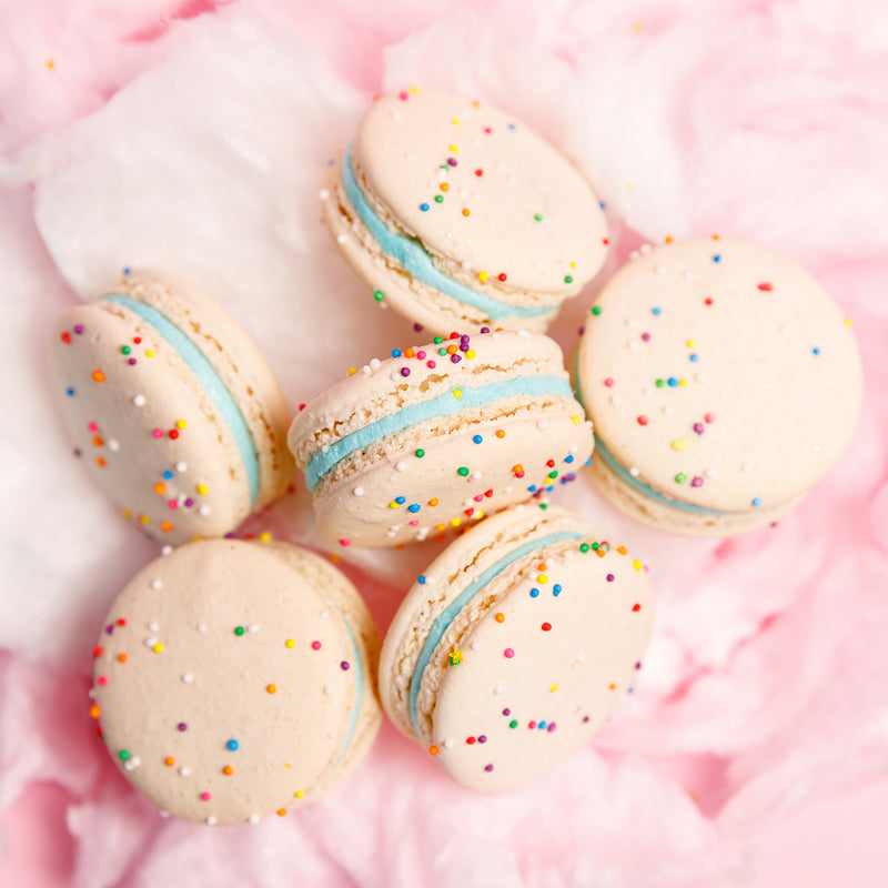 Cotton Candy Macaron-Trophy Cupcakes