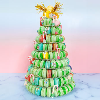 Christmas Tree Macaron Tower
