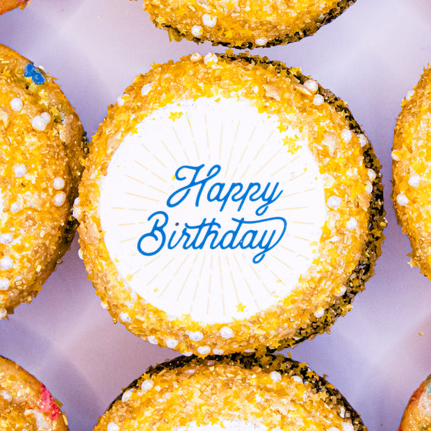 Happy Birthday Greeting Cupcakes detail