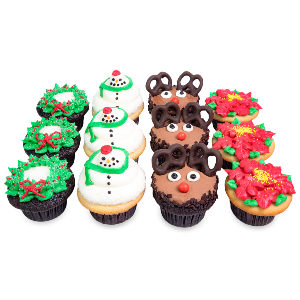 Grinch Cupcake Toppers Holiday Baking Supplies Cake Decorations - Pack of  24