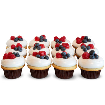 Berry Vanilla Dozen-Trophy Cupcakes