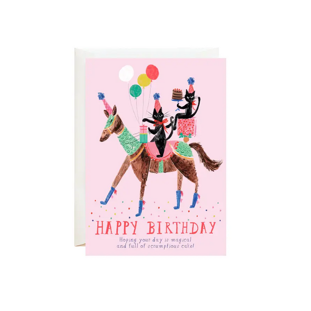 A Unicorn Is Eating My Cake Birthday Card