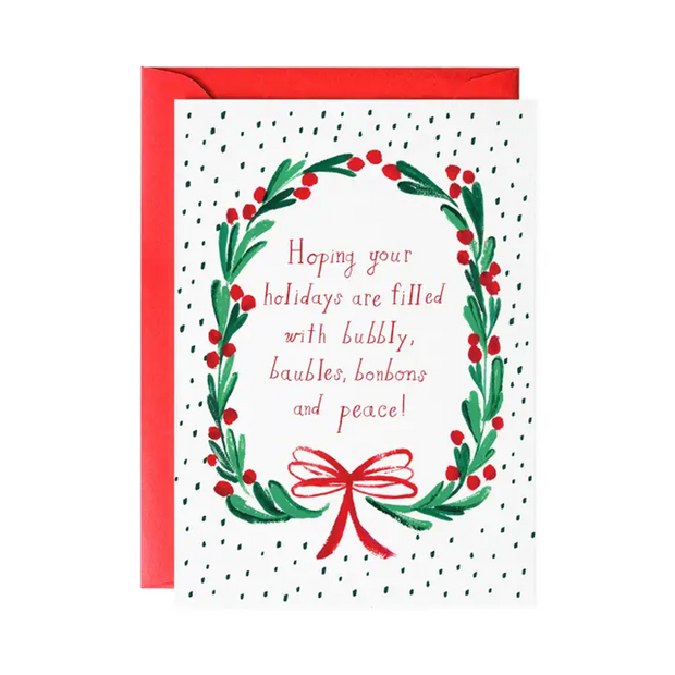 Bubbly + Bonbons - Holiday Greeting Card