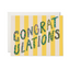 Congratulations Yellow Stripes Greeting Card