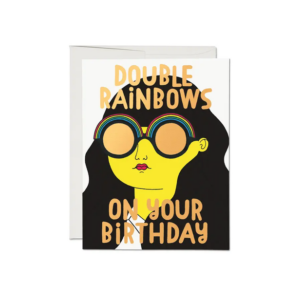 Double Rainbows Birthday Greeting Card