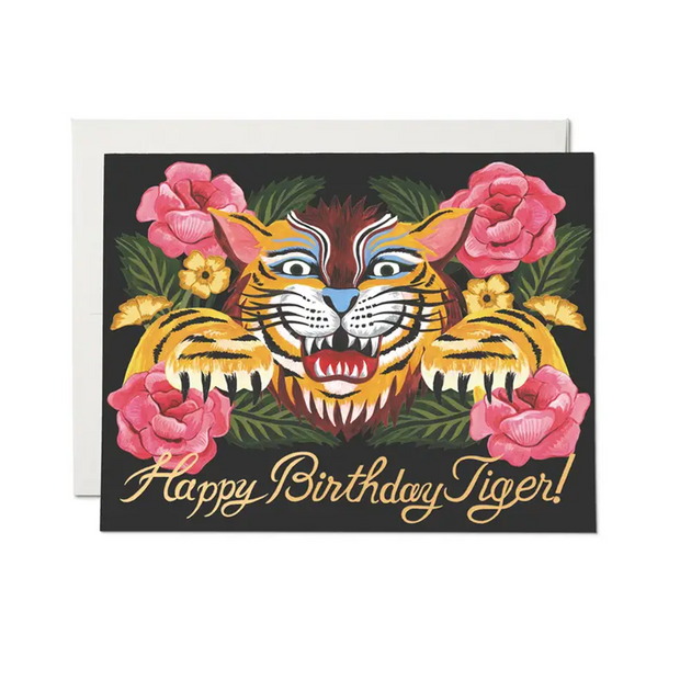 Happy Birthday Tiger Birthday Greeting Card