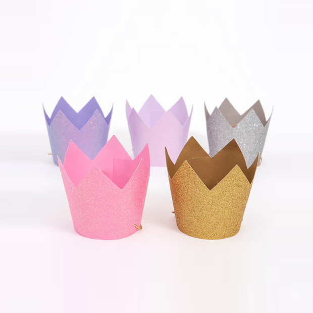Mini Glitter Party Crowns
