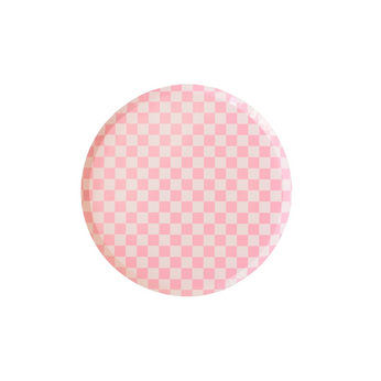 Pink Check Dessert Plates