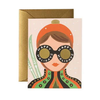 Ski Girl Greeting Card