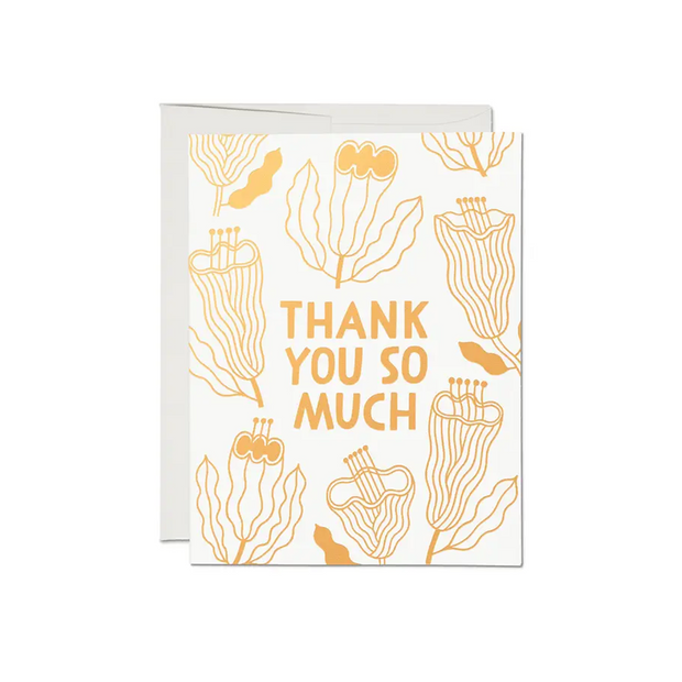 Thank You So Much Floral Greeting Card