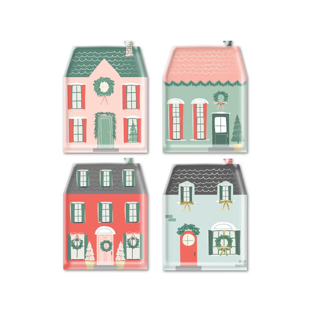 Christmas Village Paper Plates