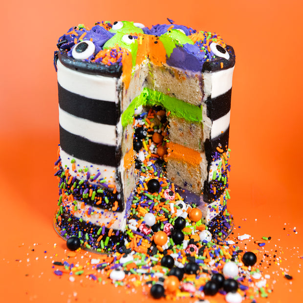 Halloween Spooky Sprinkle Surprise Cake