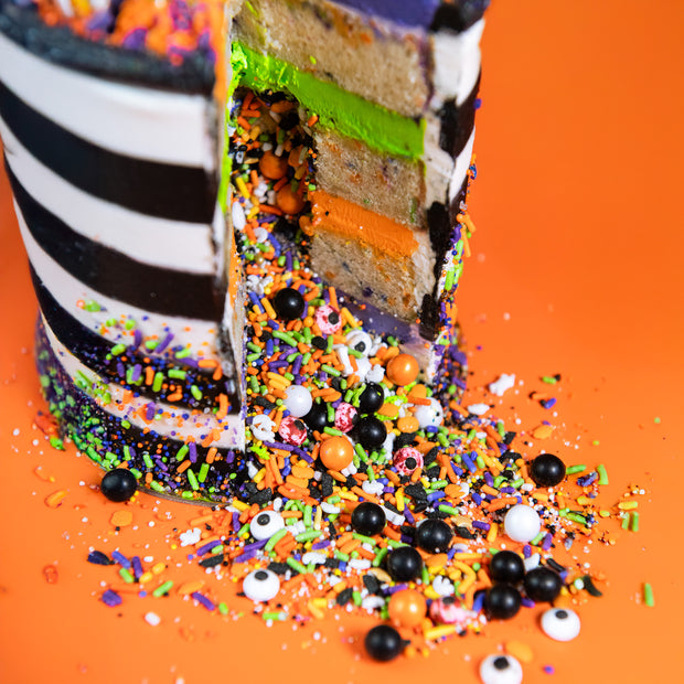 Halloween Spooky Sprinkle Surprise Cake