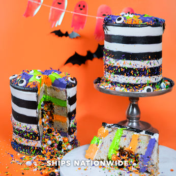 Halloween Spooky Sprinkle Surprise Cake