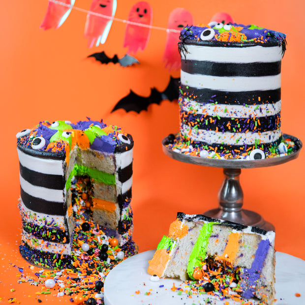Halloween Spooky Sprinkle Surprise Cake
