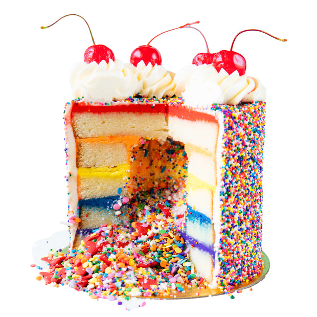 Rainbow Surprise Cake-Trophy Cupcakes