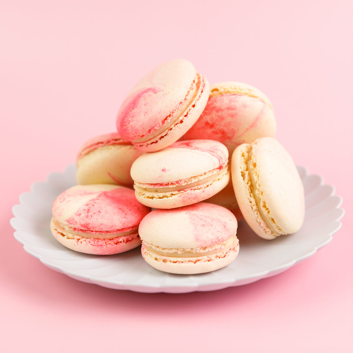 Strawberry Cheesecake Macaron-Trophy Cupcakes