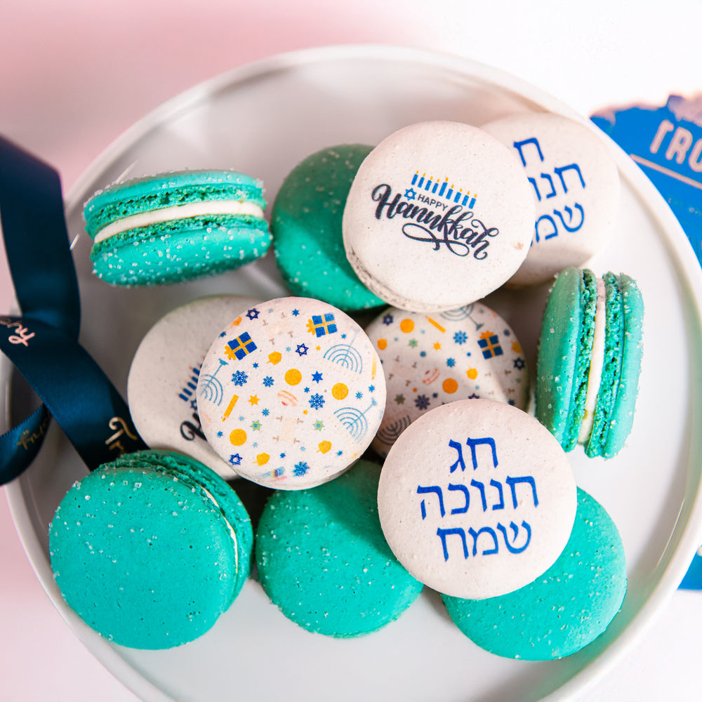 Happy Hanukkah Macarons