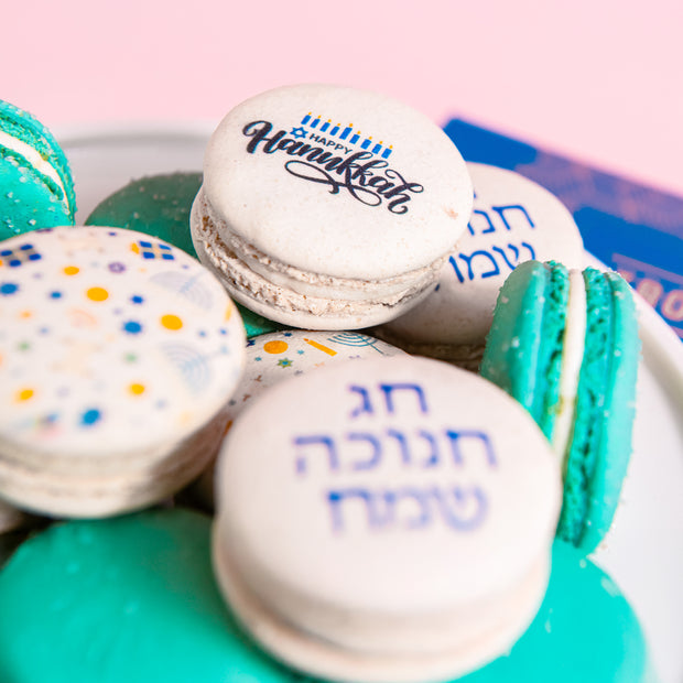 Happy Hanukkah Macarons