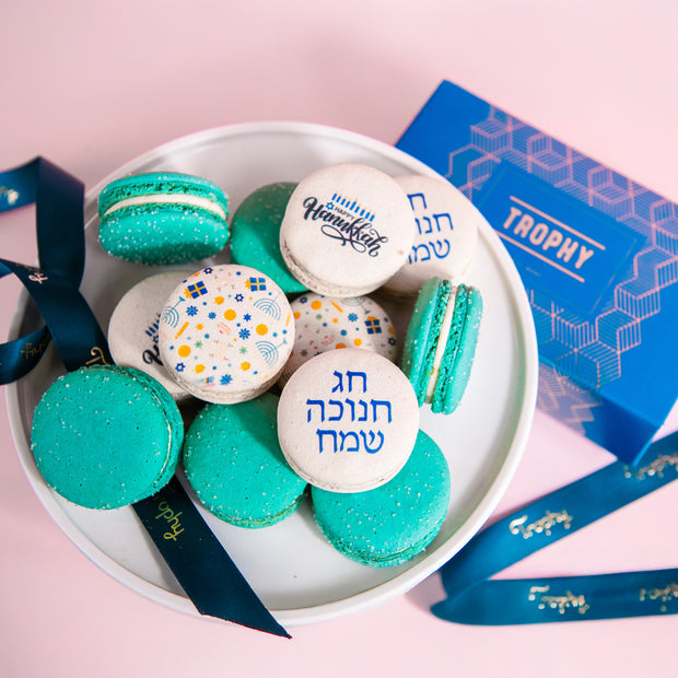 Happy Hanukkah Macarons
