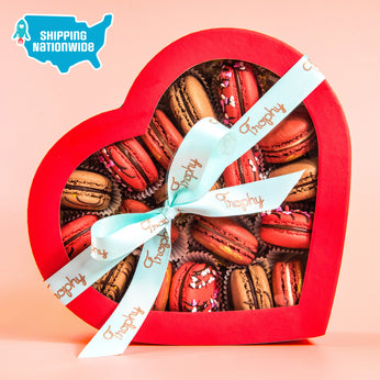 Chocolate Lovers Macaron Heart Box