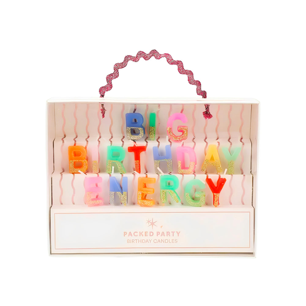 Big Birthday Energy Glitter Candle Set