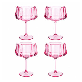 Pretty in Pink Coupe Glasses