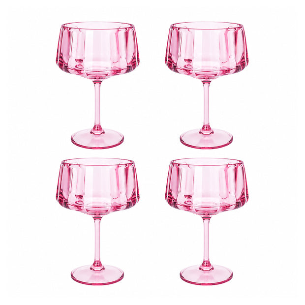 Pretty in Pink Coupe Glasses