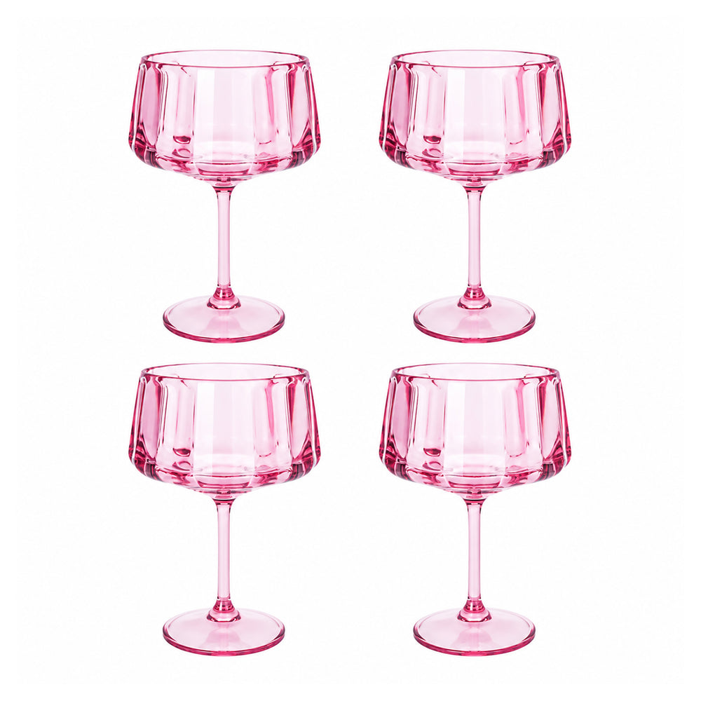 Pretty in Pink Coupe Glasses