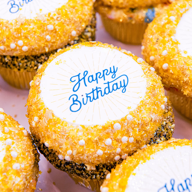 Happy Birthday Greeting Cupcakes