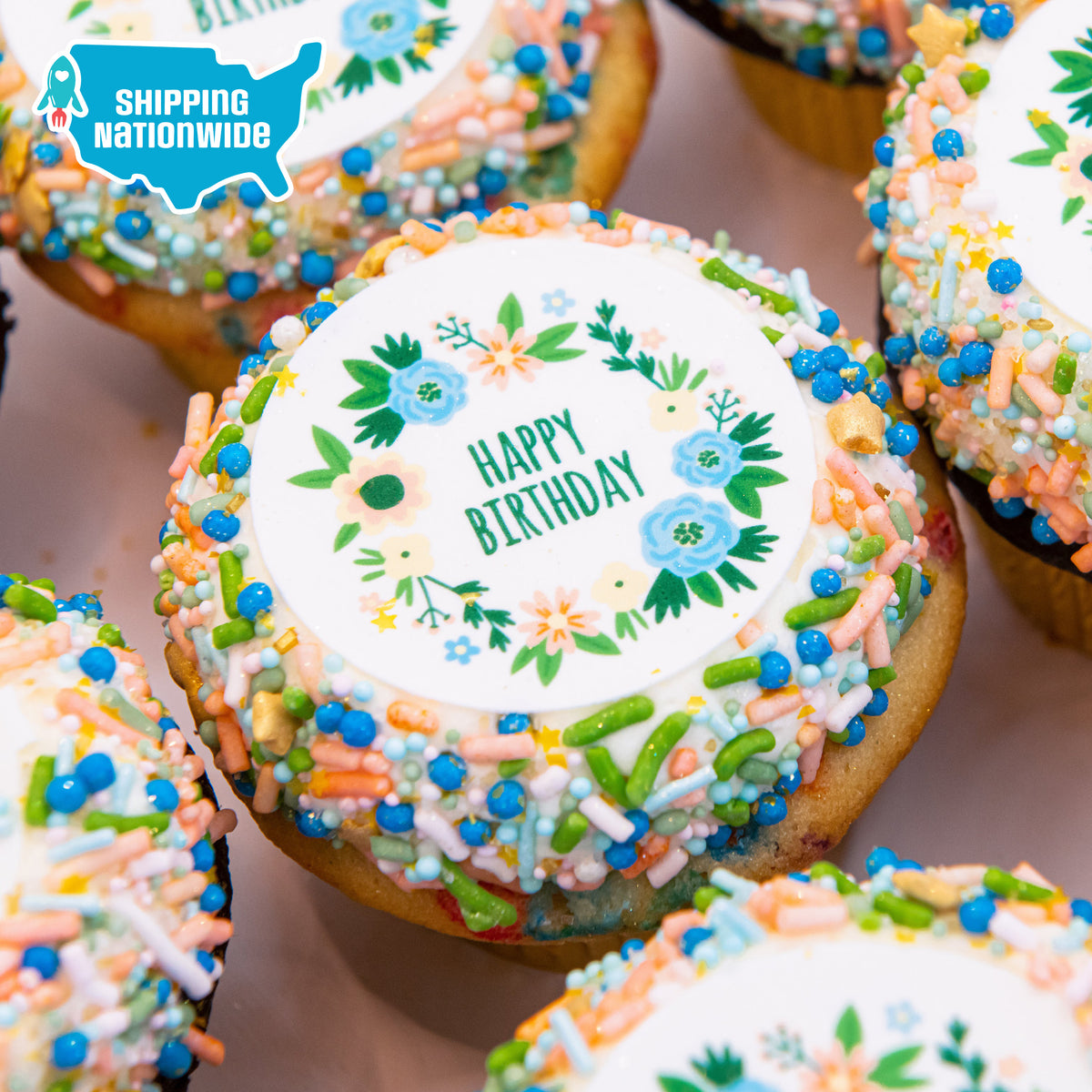 Sweet Greetings Birthday Wreath Dozen