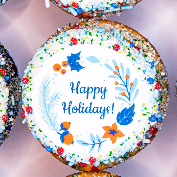 Happy Holidays Greeting Cupcakes