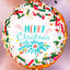 Sweet Greeting Merry Christmas Floral Cupcakes
