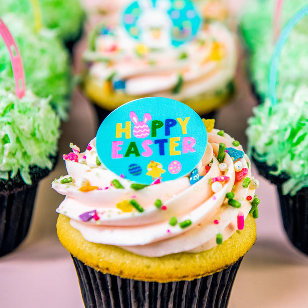 Easter Basket and Bunny Cupcakes