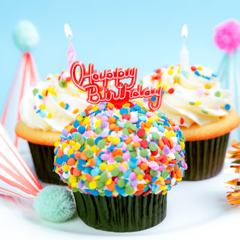 Classic Happy Birthday Dozen-Trophy Cupcakes
