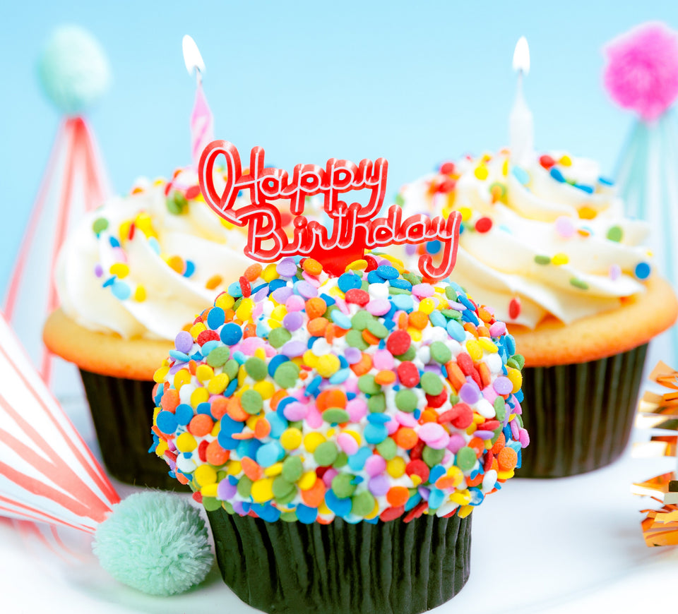 Classic Happy Birthday Dozen - INT-Trophy Cupcakes