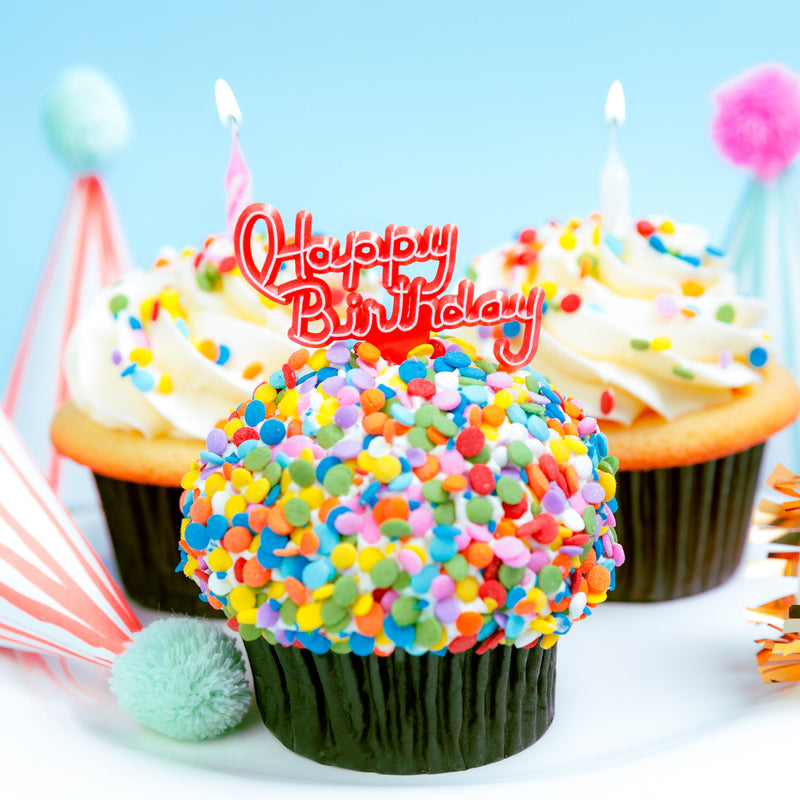 Classic Happy Birthday Dozen - INT-Trophy Cupcakes