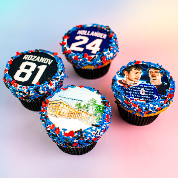 Heated Rivalry Cupcakes
