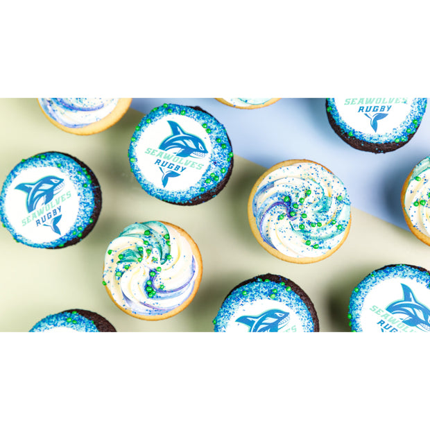 Seawolves Rugby Dozen-Trophy Cupcakes