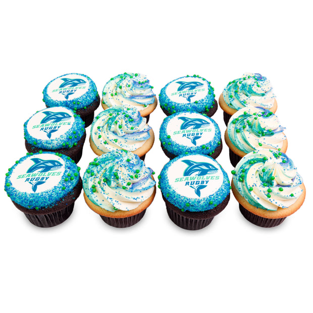 Seawolves Rugby Dozen-Trophy Cupcakes