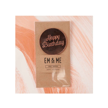 Gold Happy Birthday Topper-Trophy Cupcakes