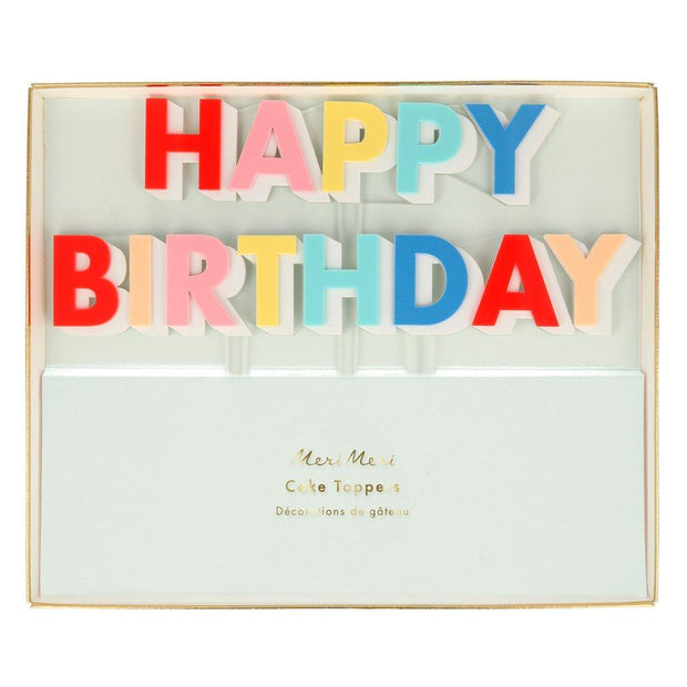Happy Birthday Pastel Cake Topper
