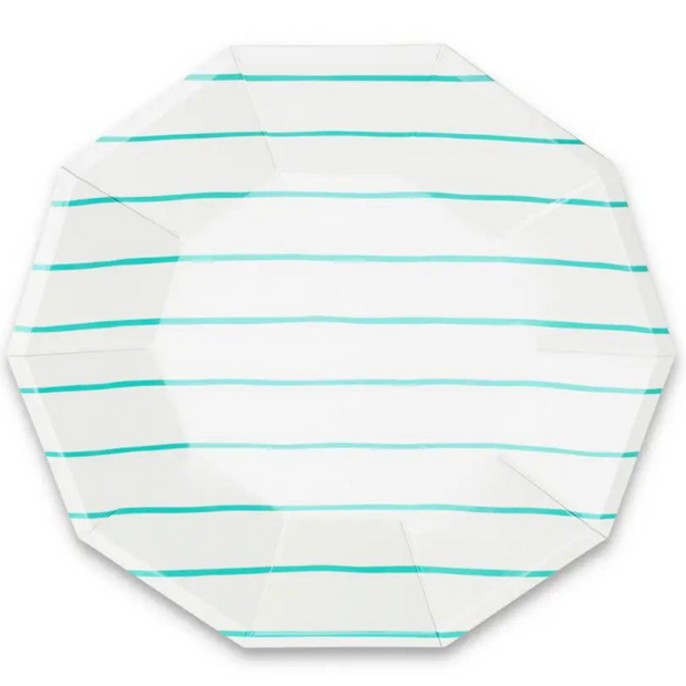 Striped paper sales plates