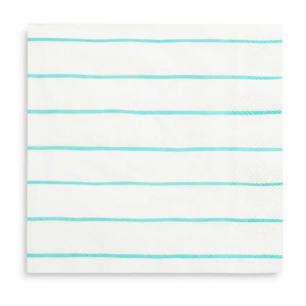 Aqua Striped Dessert Napkins-Trophy Cupcakes