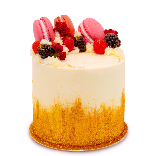 Glitter Macaron Cake-Trophy Cupcakes