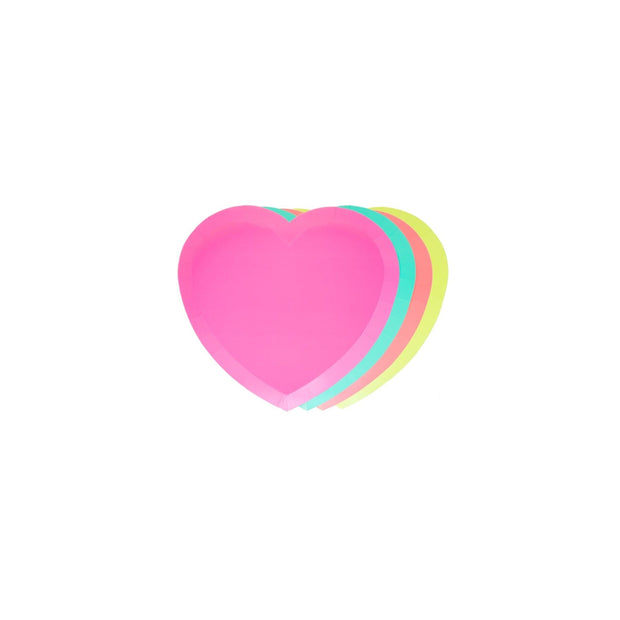 Colorful Heart Plates