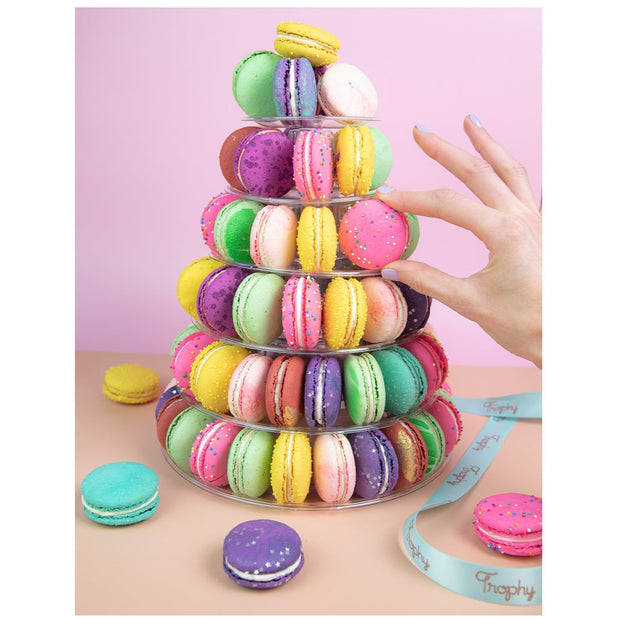 6 Tier Macaron Tower-Trophy Cupcakes