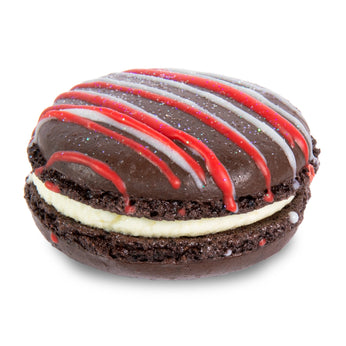 Chocolate Candy Cane Macaron-Trophy Cupcakes