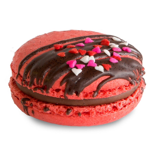 Chocolate Covered Strawberry Macaron-Trophy Cupcakes